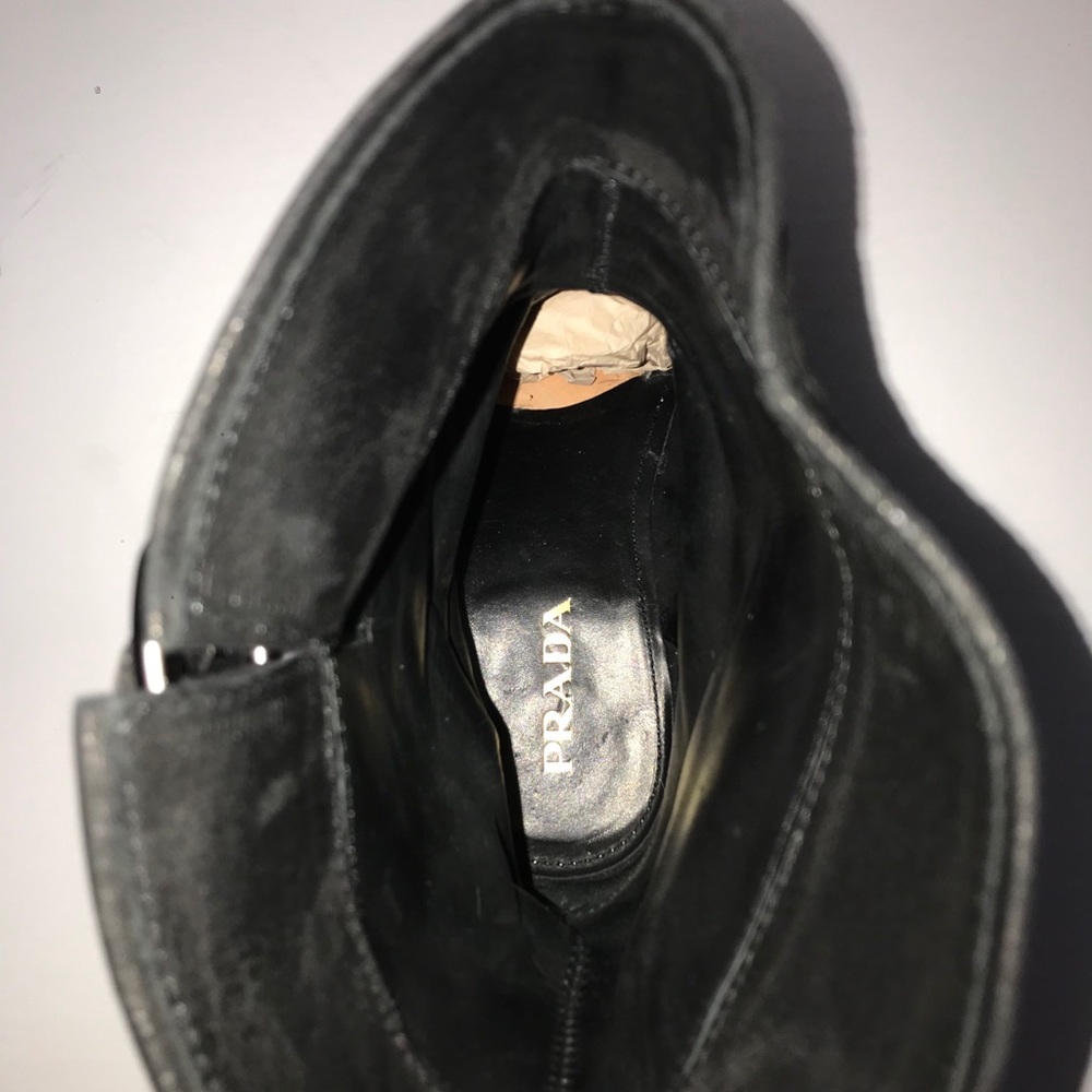 Prada Black Calzature Donna Moto Boots Black - Picture 3 of 8